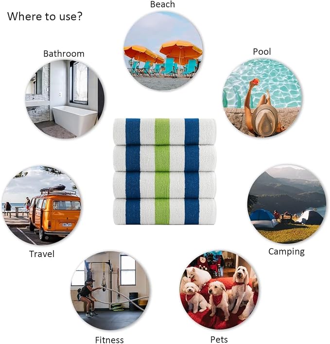 CASA COPENHAGEN Monaco Beach Towels Designed in Denmark Rough and Tough - Image 9