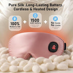 LitBear Heated Eye Mask, Silk Cordless Warm Eye Compress - Image 2