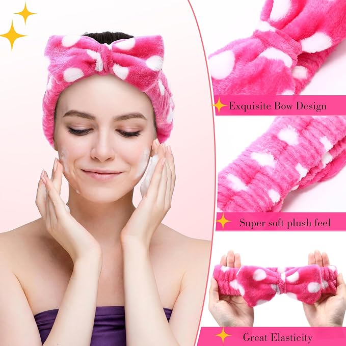 WILLBOND 24 Pieces Spa Headband Bulk Skincare Headbands Face Wash Makeup - Image 4