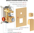 FPXRNG Gold Shower Faucet Set, Rainfall Shower System - Image 6