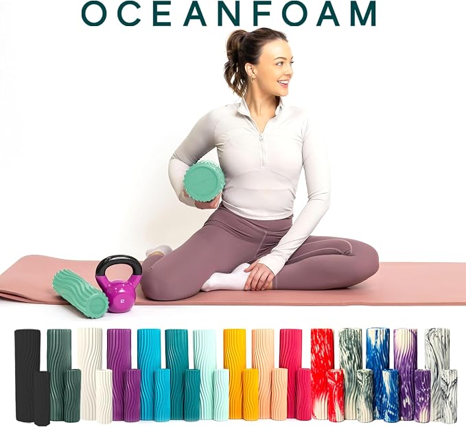 Oceanfoam Ripple Travel Foam Roller Firm Mini Foam Roller - Image 9