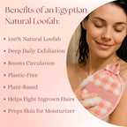 CraftsOfEgypt Egyptian Natural Loofah Body Scrubber Pads - Image 4