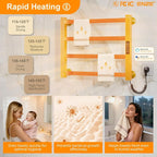 ENZE Smart Luxury Heated Towel Rack, 4-Bar Gold Electric Towel Warmer 115W - Image 3