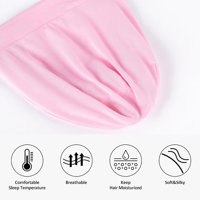 Satin Bonnet Silk Lined Sleep Cap- Adjustable Hair Cover - Image 4
