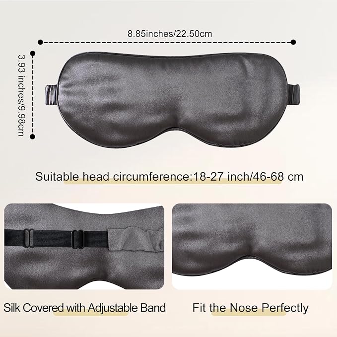ZIMASILK Adjustable 100% 22 Momme Mulberry Silk Sleep Mask - Image 4
