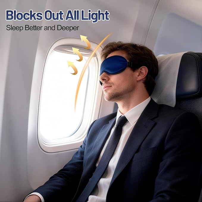 Silk Sleep Mask for Sleeping, Lightweight & Comfortable Blindfold for Women & - Image 7