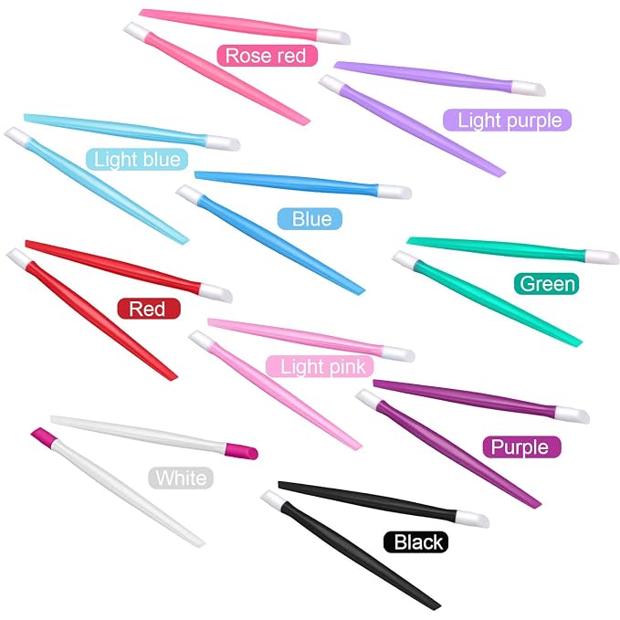 BBTO 30 Pcs Rubber Cuticle Pusher Silicone Cuticle Pusher Small Plastic Handle - Image 5