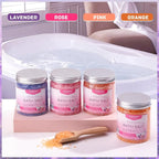 4 Pack Kit Bath Salts for Soaking Himalayan Pink Salt Lavender Orange Rose Pink - Image 5
