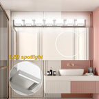 Tipace 7 Lights LED Modern Vanity Light Brushed Nickel Bathroom Lighting - Image 4