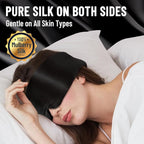 100% Mulberry Silk Sleep Mask, Large Eye Cover - Image 2
