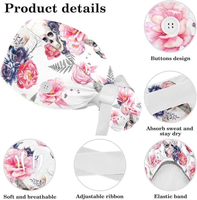 Ethnic Aztec Pattern Adjustable Scrub Cap Hat - Image 4