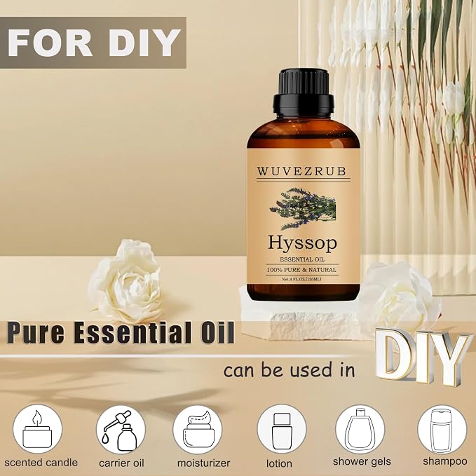 Hyssop Essential Oils, 120ML Pure and Natural Essential Oil - Image 3