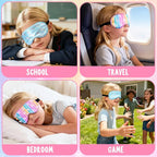 OlyPegic 2 Pcs Kids Sleep Mask Girls Silk Eye Mask Sleeping - Image 7