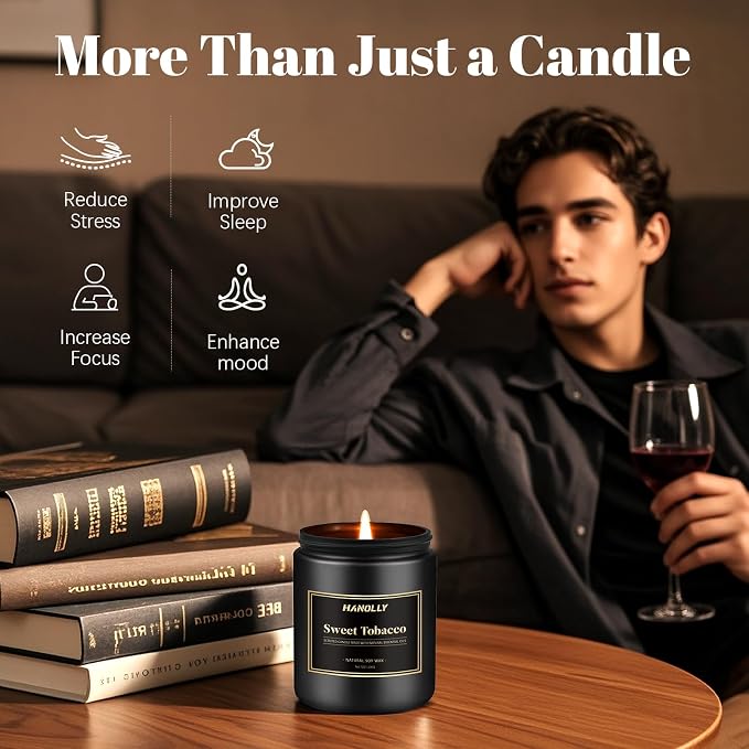Mens Scented Candle Gift Set, 6 Pack Candles - Image 8