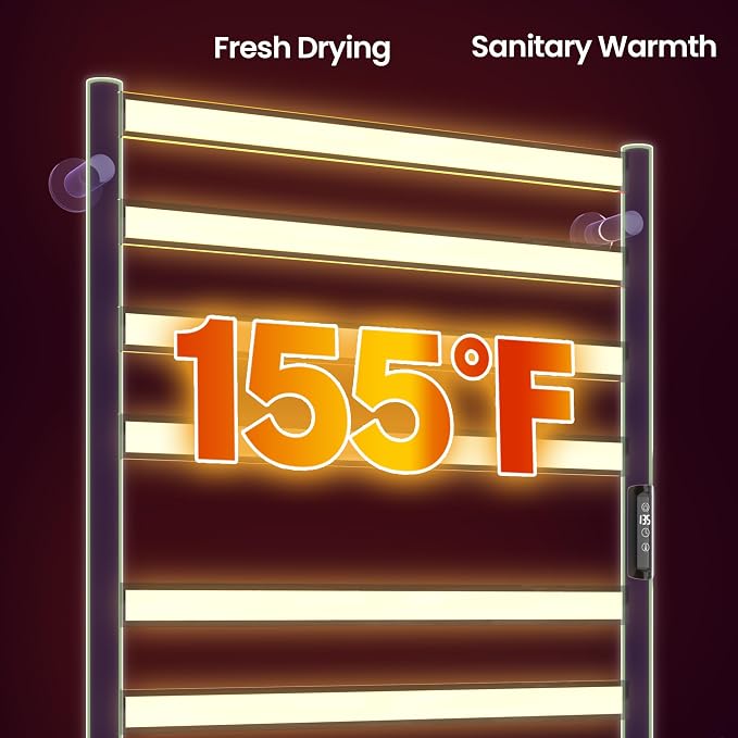 Paraheeter Wall Mounted & Freestanding Heated Towel Rack - Image 3