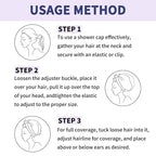 3 PCS Shower Caps for Women, Upgrade Comfortable & Extra Large & Double Layers - Image 7