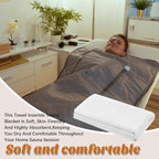 Juexica 2 Pack 70" x 30" Sauna Blanket Insert Towel Cotton Soft Waffle - Image 3