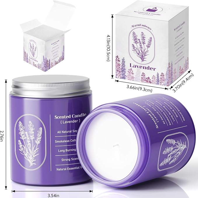 WarmEmbrace Lavender Scented Candles - Image 2