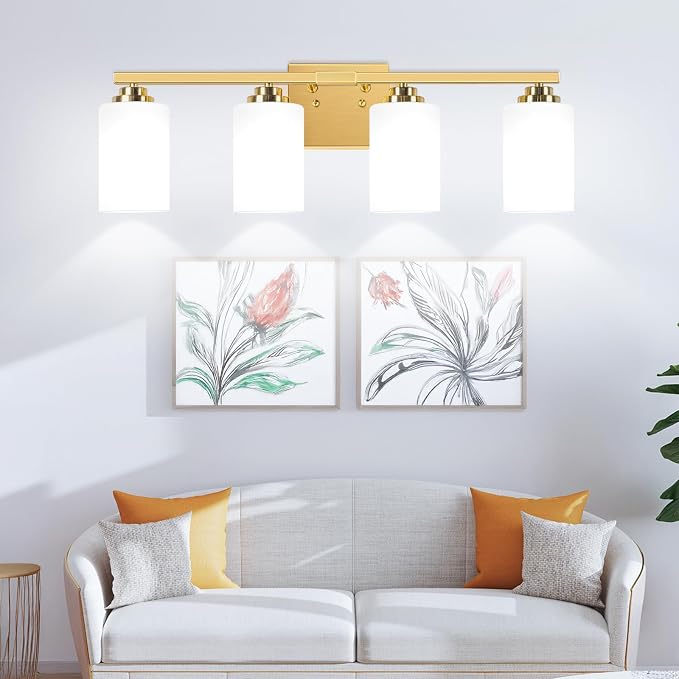 4-Light Bathroom Light Fixtures, Classic Wall Light Fixture - Image 9