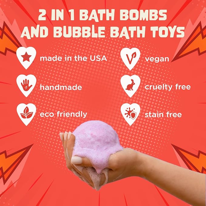 Superhero Boys Bath Bombs with Surprise Hero Toys Inside - Image 5