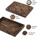 Marble Bathroom Vanity Tray, Natural Luxury Vanity Home Kitchen Bathroom Table - Image 3