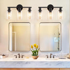 DLLT 3-Light Bathroom Light Fixtures: Black Modern Vanity Lights - Image 5