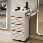 Salon Trolley Cart with Lockable Wheels, Rolling Hair Cart with 3 Dryer Holders by Belandi