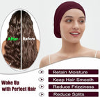 Sleep Cap Bonnet for Sleeping, Adjustable Cooling Ice Silk Lined Hair Bonnets - Image 4