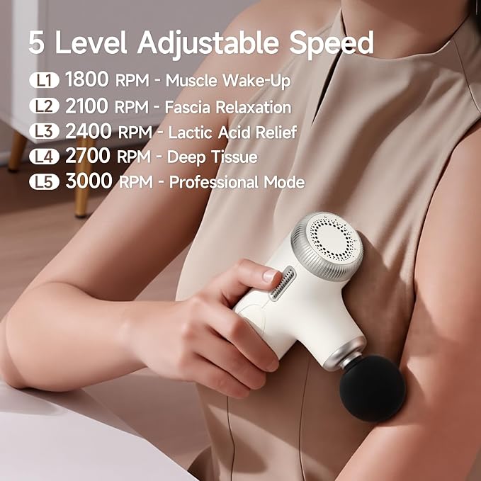 HEYCHY Super Mini Massage Gun Deep Tissue, Handheld Percussion Muscle Massager - Image 7