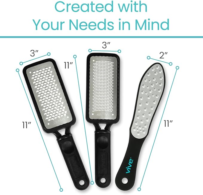 Vive Foot File - Feet Scraper for Dead Skin - Heel Grater, Callus Remover - Image 7