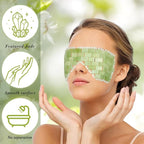 Hercicy 2 Pcs Jade Eye Mask and Hair Comb Set Green Jade Stone Eye Mask White - Image 3