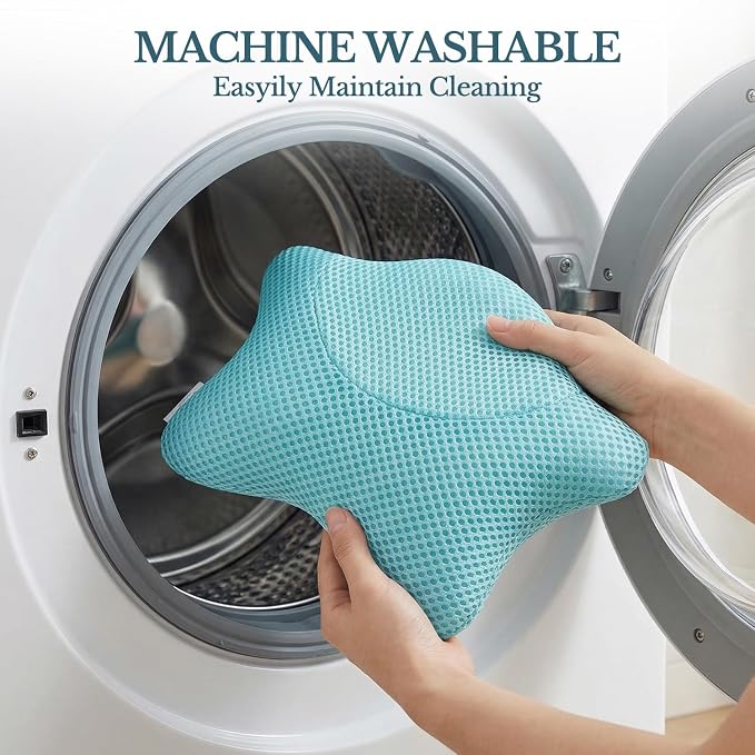Non Slip Bath Pillow, Luxury Spa Bathtub Head & Neck Rest Support, Permeable - Image 6