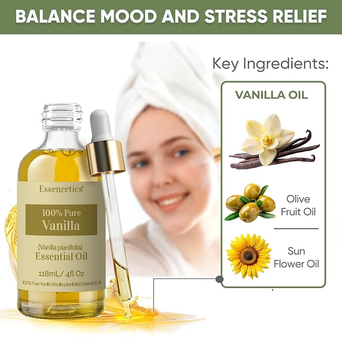 Vanilla Essential Oil for Diffuser 4oz - Image 3