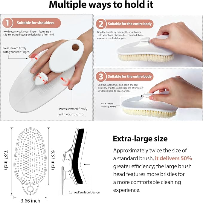 Shower Brush for Body, Extra-Large Bath Brush - Image 9