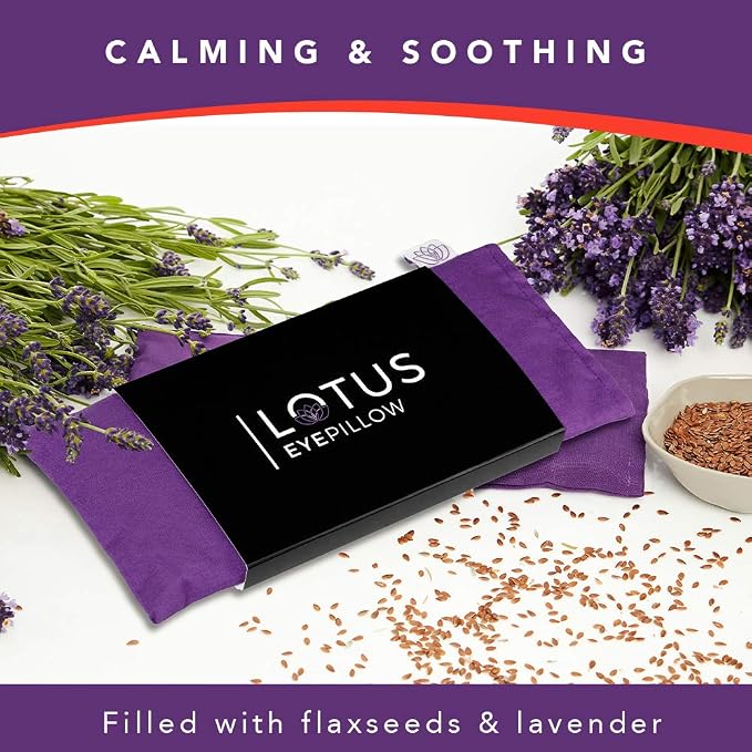 Lotus Weighted Lavender Eye Pillow – Purple Eye Mask - Image 5