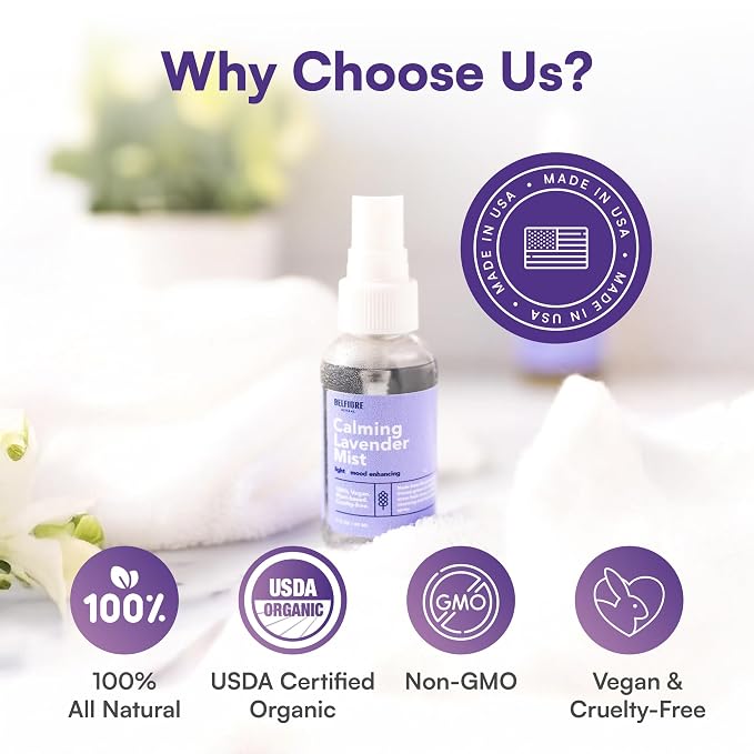 100% Natural Lavender Mist Spray, Organic Face Body Hair Hydrating Mister - Image 4