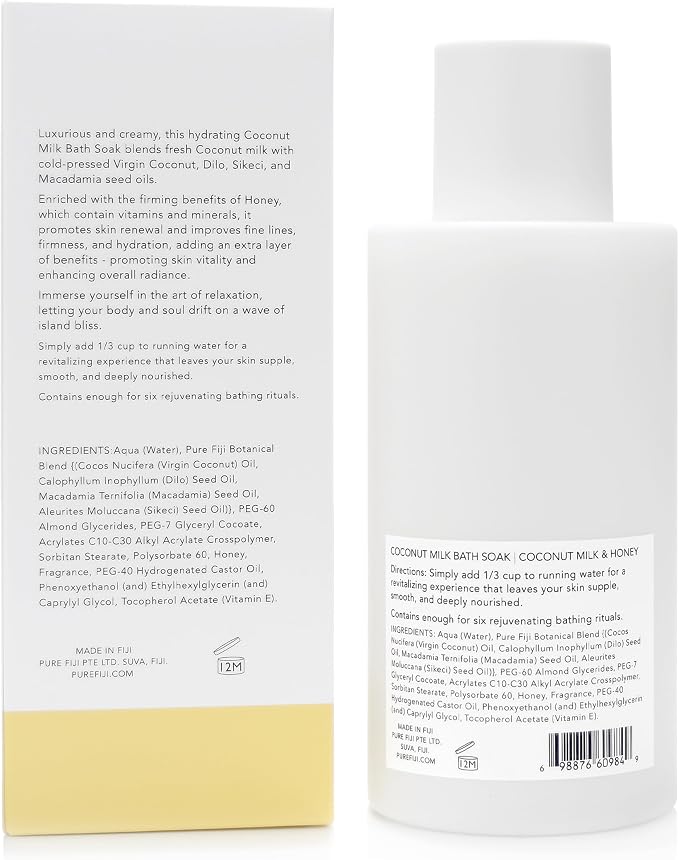Pure Fiji Coconut Milk Bath Soak, Coconut Milk & Honey - Image 2