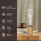 Waterless Essential Oil Diffuser, 7 Colors LED Light, Battery Powered Mini - Image 4