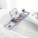 Utoplike Bathtub Tray Caddy Bamboo, Bathroom Organizer - Image 3