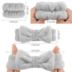 WHAVEL 6PCS Spa Headband and Wristbands Set, Face Wash Headband Wrist Bands - Image 6