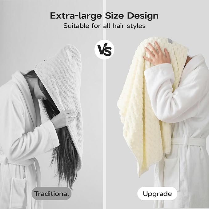 REDKISS 4 Pack Extra Large Hair Towels - Image 5