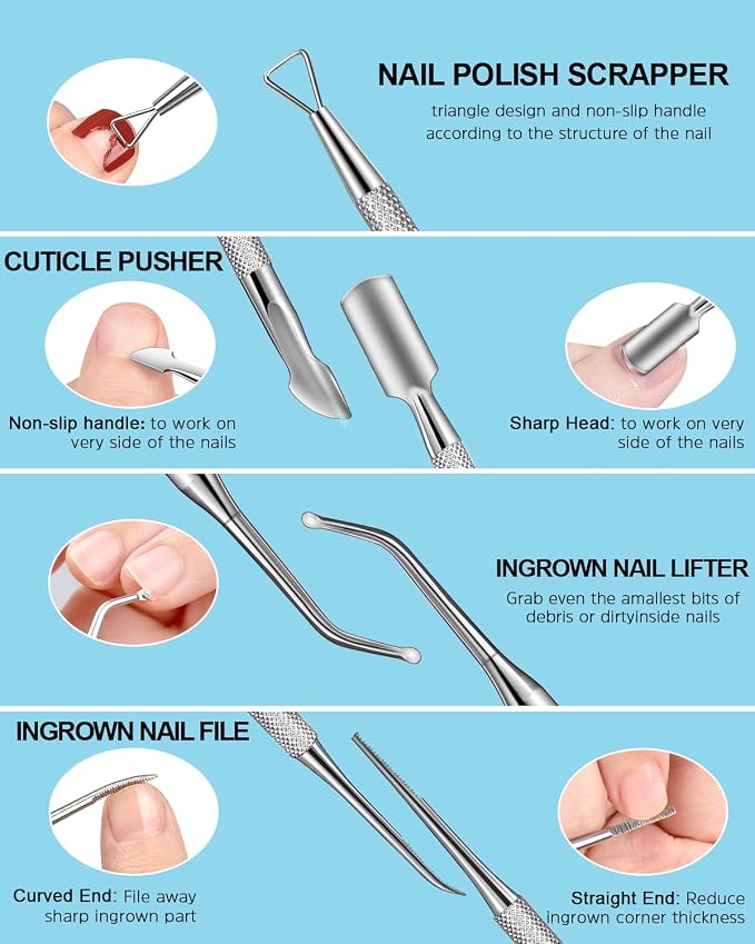 MORGLES Nail Files and Buffers Set, Manicure Kit - Image 6