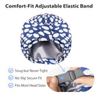 INNELO Luxury Shower Cap for Women Reusable Waterproof, Double Layered Shower - Image 4