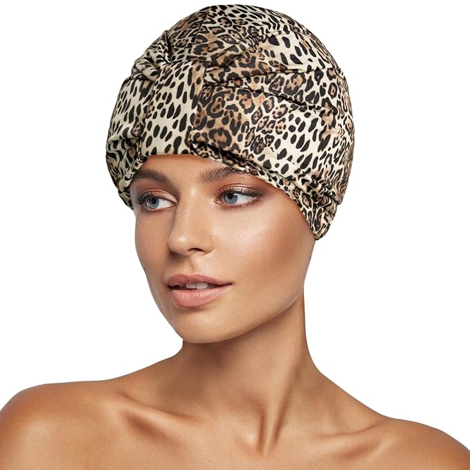 INNELO Luxury Shower Cap for Women Reusable Waterproof, Double Layered Shower by INNELOLifeChanger