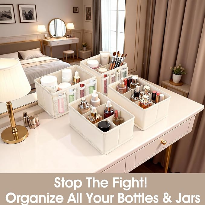 VERONLY Cosmetic Storage Bins Makeup Organizer, Adjustable Multifunction - Image 5