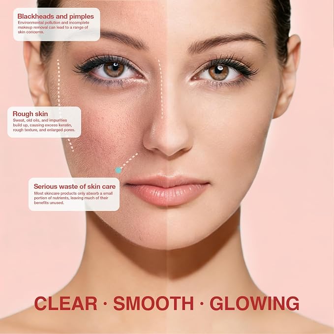 Electric Face Scrubber with Led Display & Facial Cleansing Brush - Image 2
