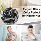 XXL 90g Charcoal Shower Loofah 3 Pack by Tilcare - Image 8