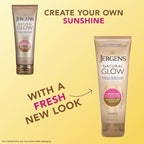 Jergens Natural Glow Self Tanner Body Lotion, Daily Sunless Tanning, Medium to - Image 2