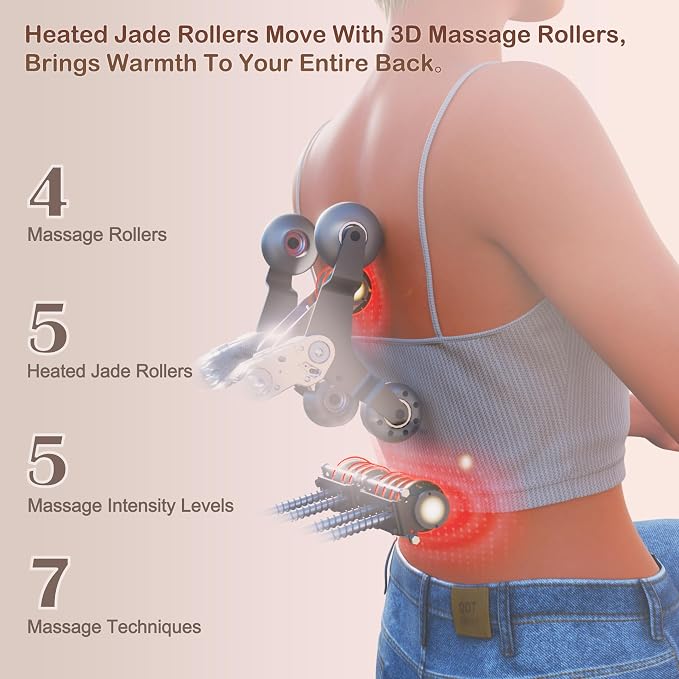 KoziSense KZ-313 2026 Heated Jade Roller Massage Chair Full Body, Deep Zero - Image 4