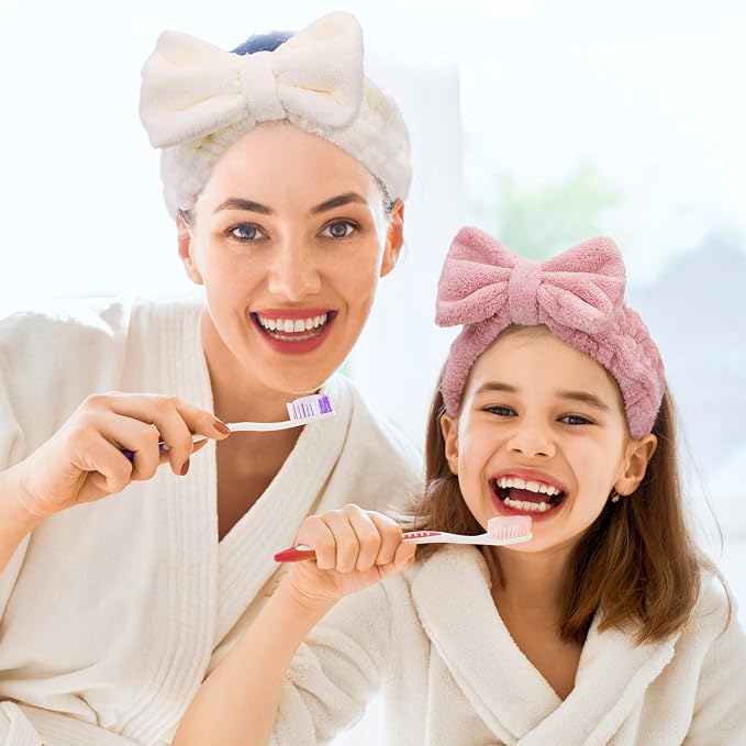 3 Pieces Wash Face Headband Makeup Spa Headband Towel Terry Hair Bands - Image 5